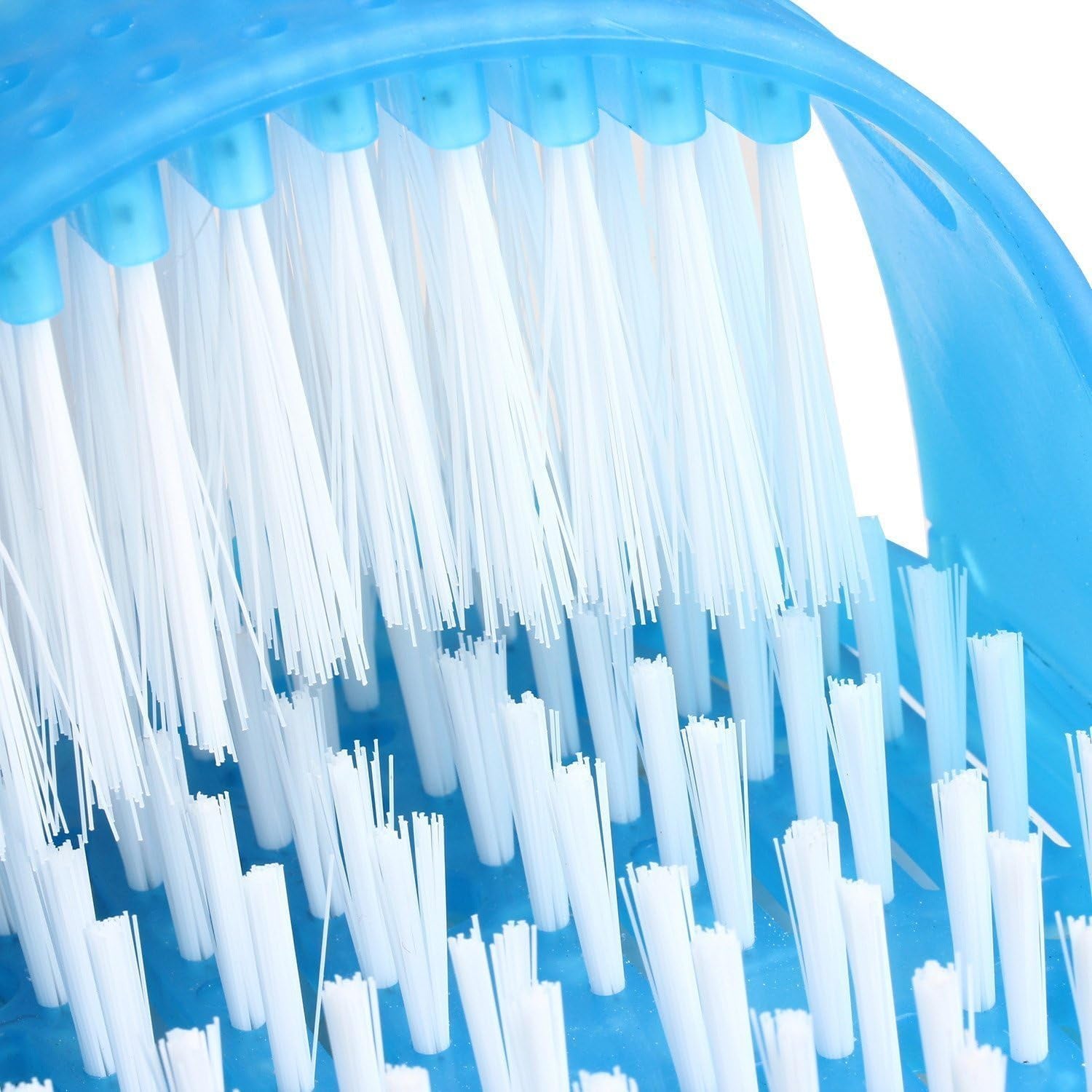 Bathroom Shower No Bending Feet Brush Foot Cleaning Bristle Slipper Washer Bath Scrubber Massager Stick on Floor