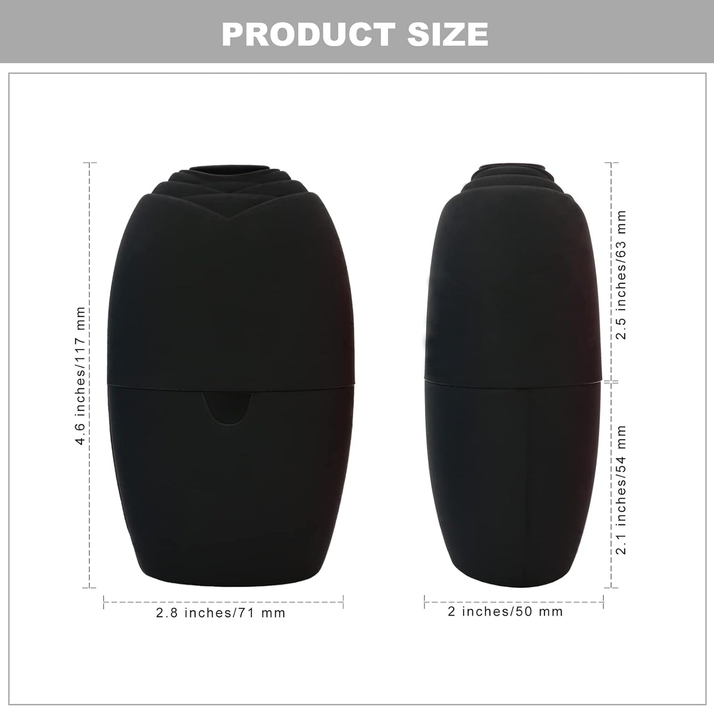 Ice Face Roller - Brighten & Tighten Skin with Reusable Ice Mold - Gift for Women (Black)