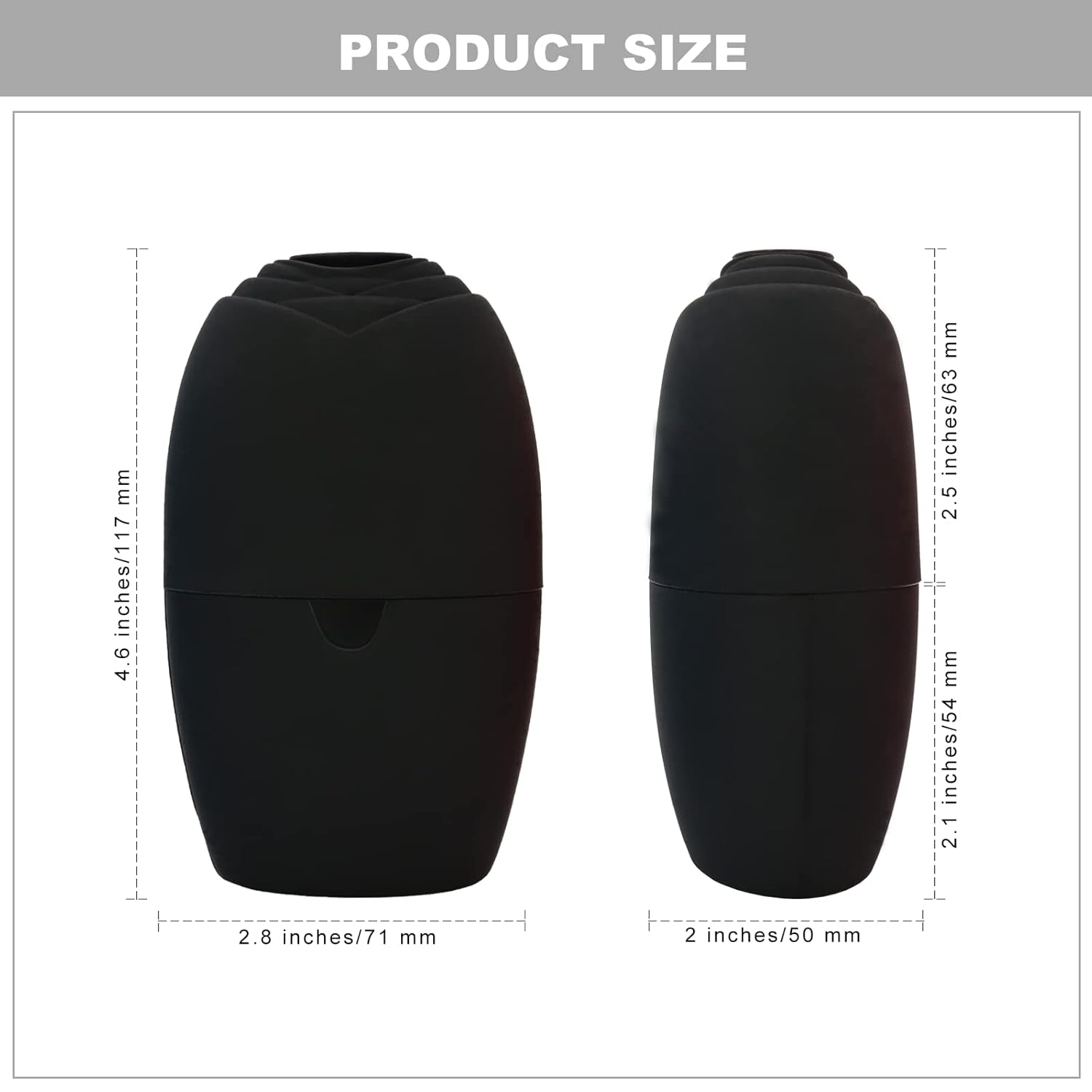 Ice Face Roller - Brighten & Tighten Skin with Reusable Ice Mold - Gift for Women (Black)