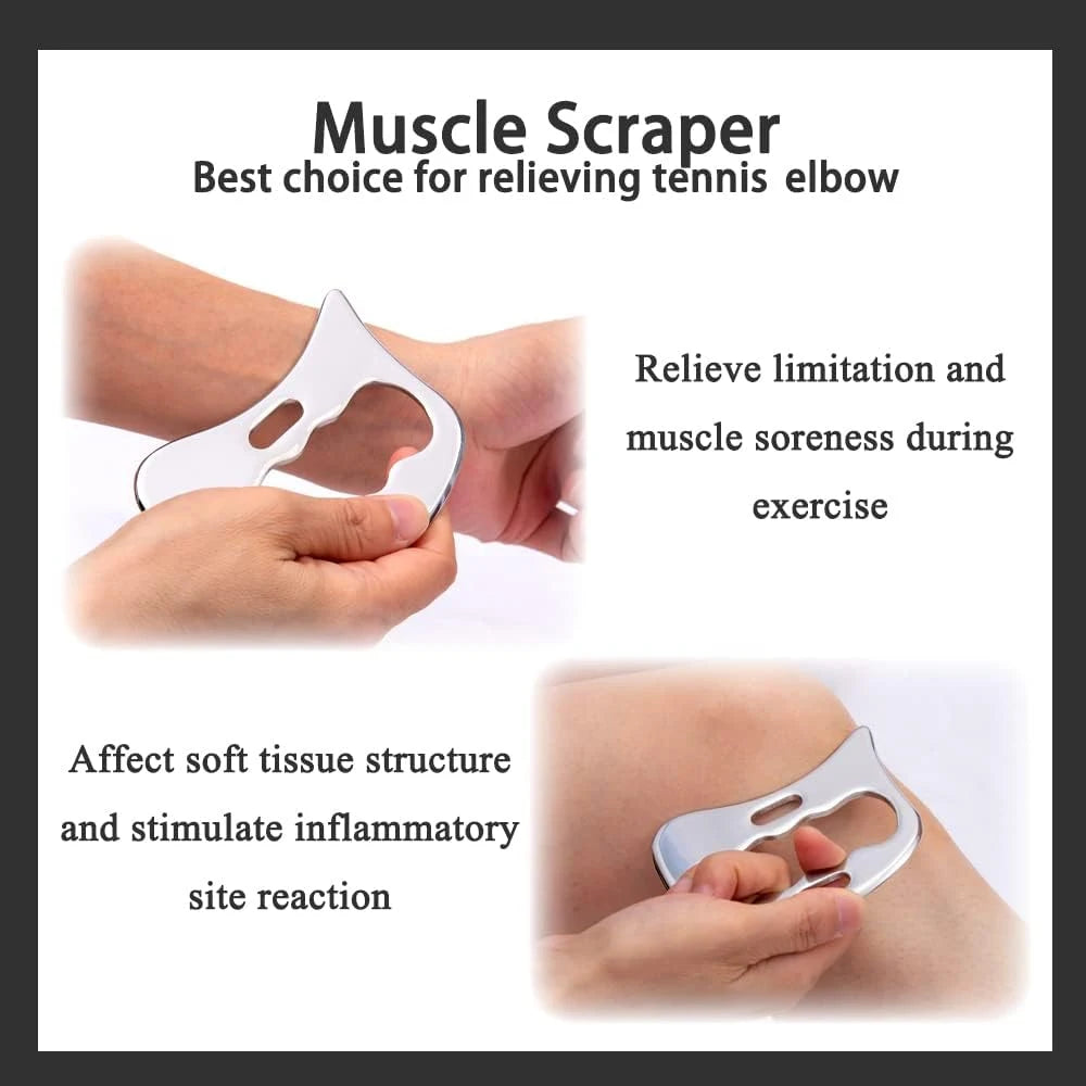 4/7Pcs Professional Stainless Steel Gua Sha Tools Deep Tissue Release Therapy IASTM Scraping Board Myofascial Massagers