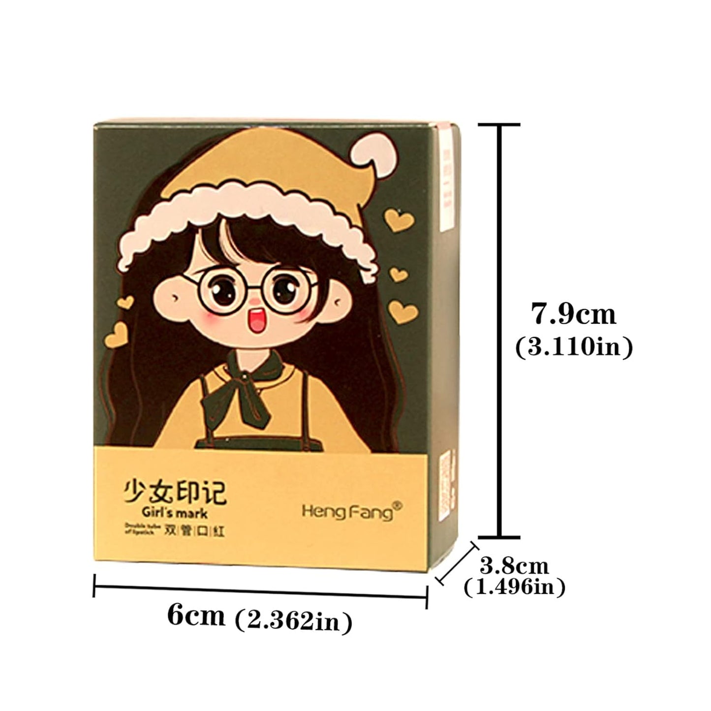 Matte Lipstick, Long Wear Waterproof Moisturizing Velvet Lipstick, Non-Stick Cup Lip Make Up, Lip Gloss Set for Women 2Pcs/Set(Green)