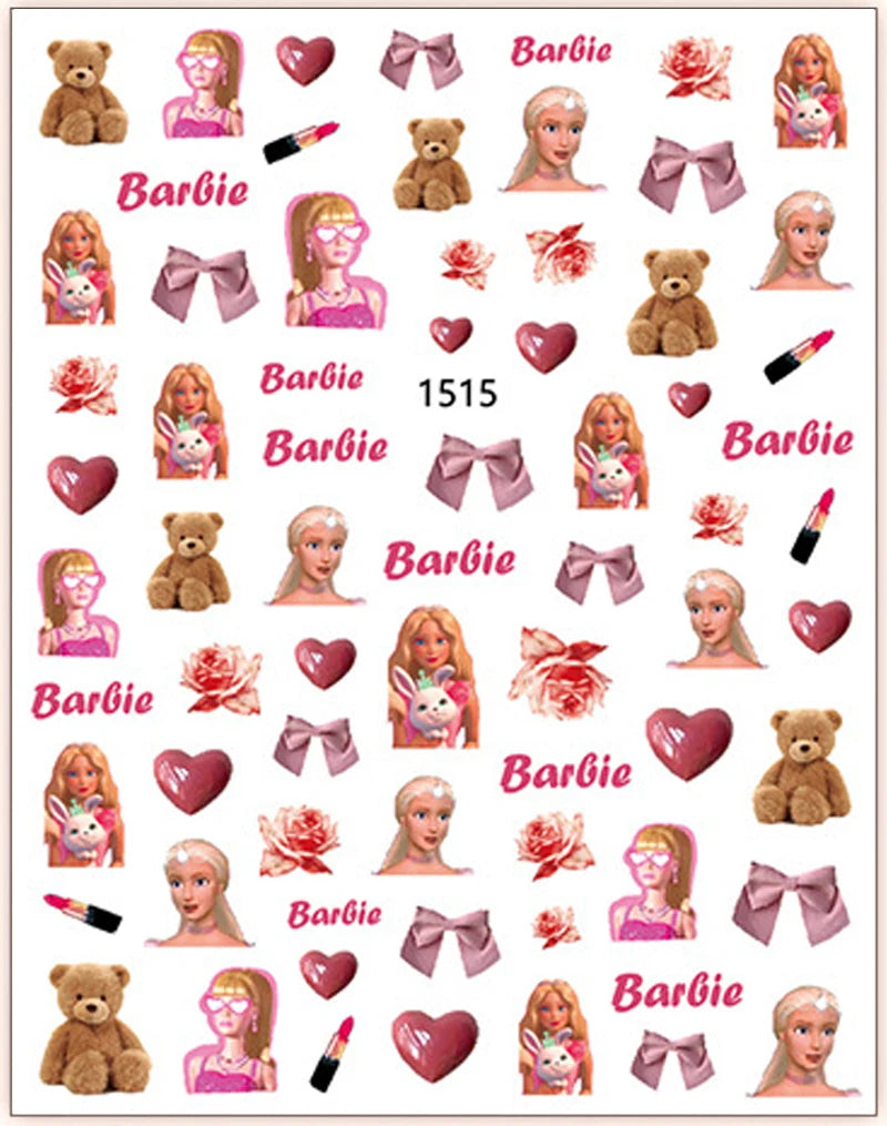 1PCS Big Eyes Girl 3D Adhesive Nail Art Sticker Pikachu Lilo and Stitch Cartoon Nail Sticker Nail Decal Nail Art Decoration