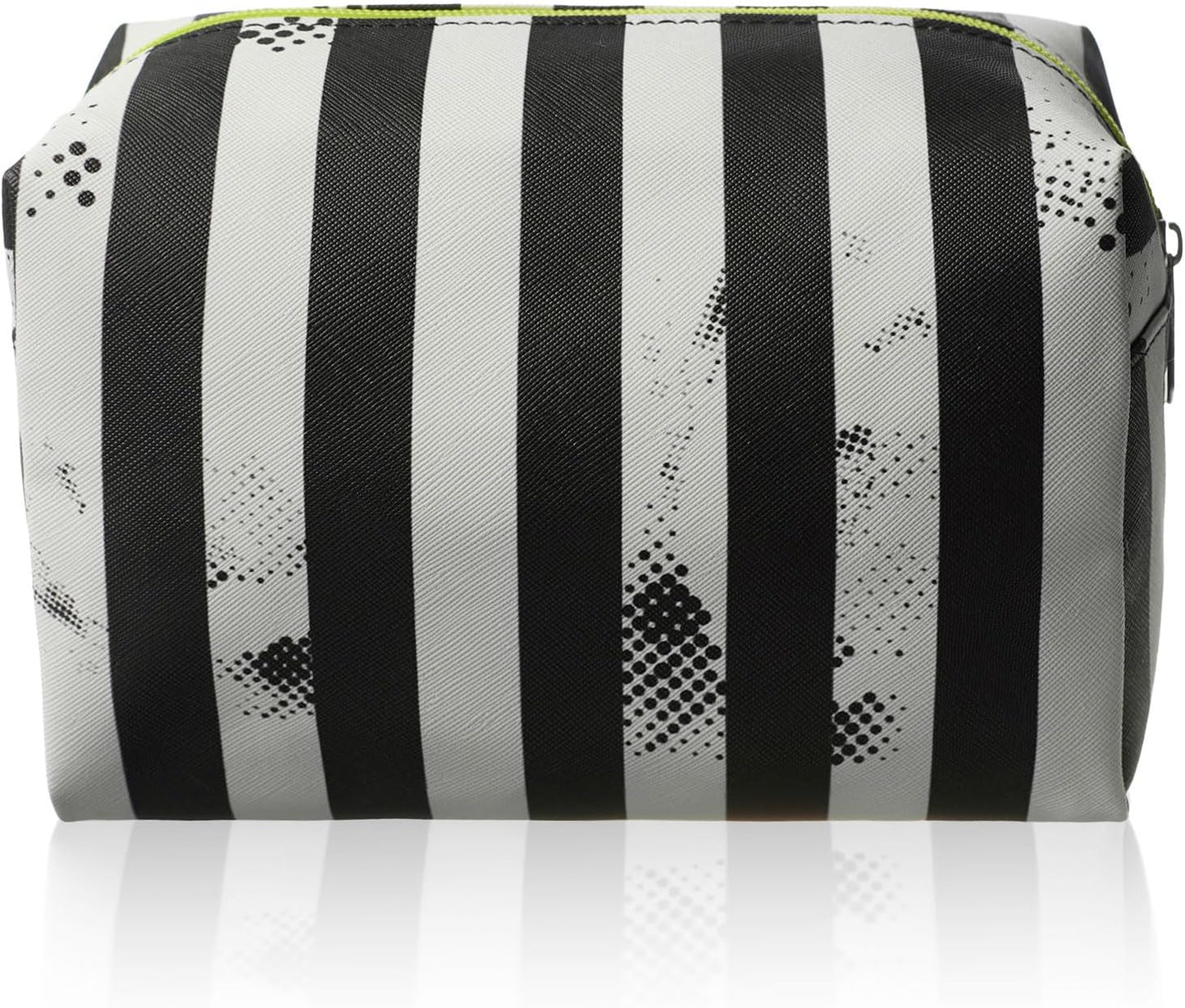 Beetlejuice Multicoloured Makeup Bag | Women'S Cosmetic Pouch with Stripe Design | Adults Beetlejuice Logo Makeup Holder