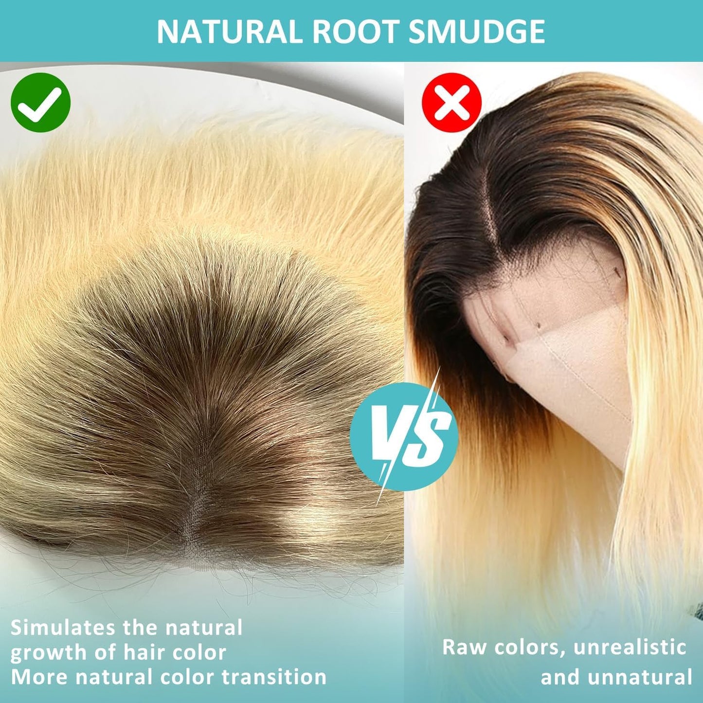 200% Density Wear and Go Blonde Wig Human Hair 2.0-613 Upgraded Roots Color Natural Blonde Bob Wig for Women 5X5 UHD Pre-Cut Lace Wigs No Mix Fiber Brazilian Virgin Hair 10 Inch