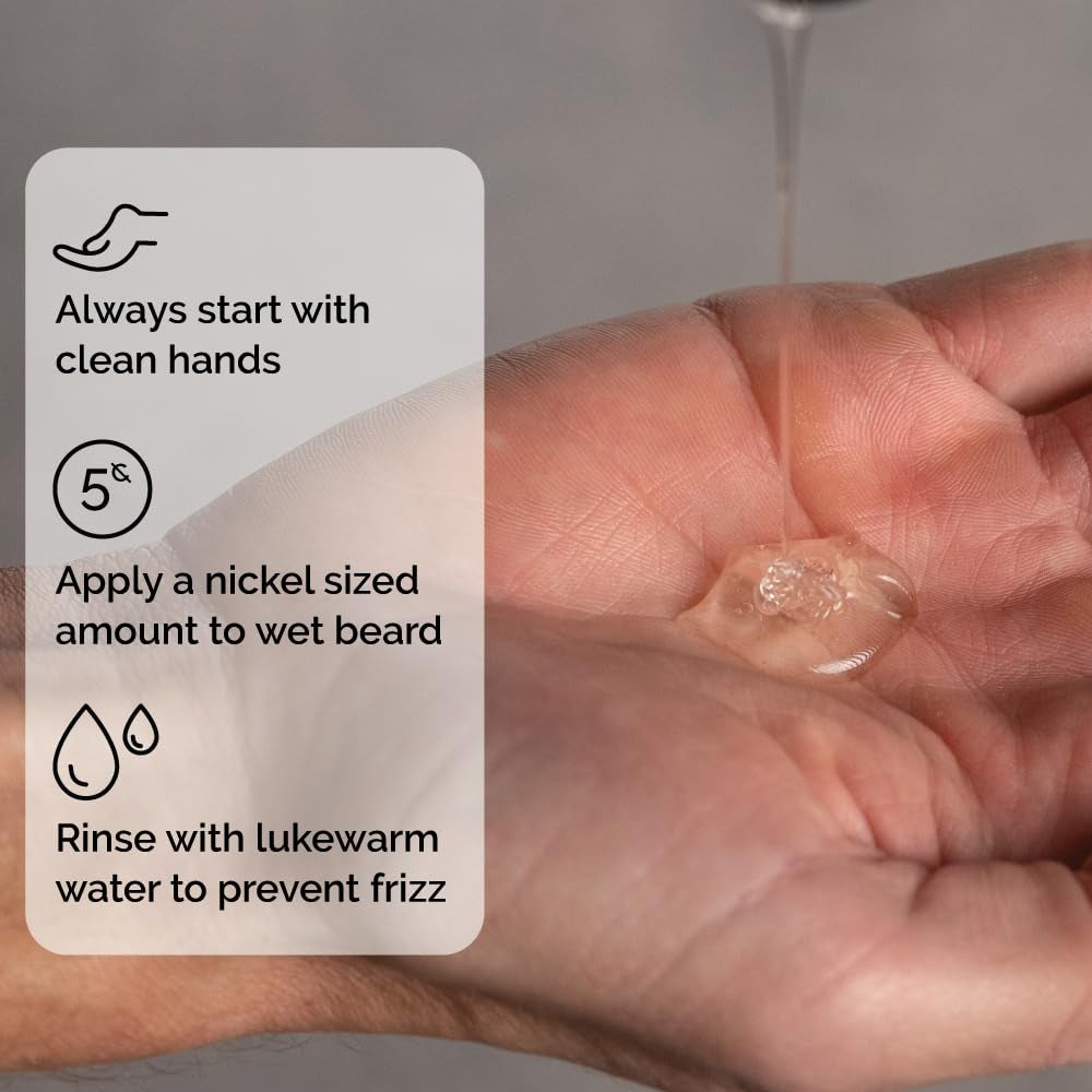 Beard Shampoo Wash, Infused with Green Tea & Natural Ingredients to Cleanse and Soften Beard – 8 Oz. Made in USA – Sandalwood