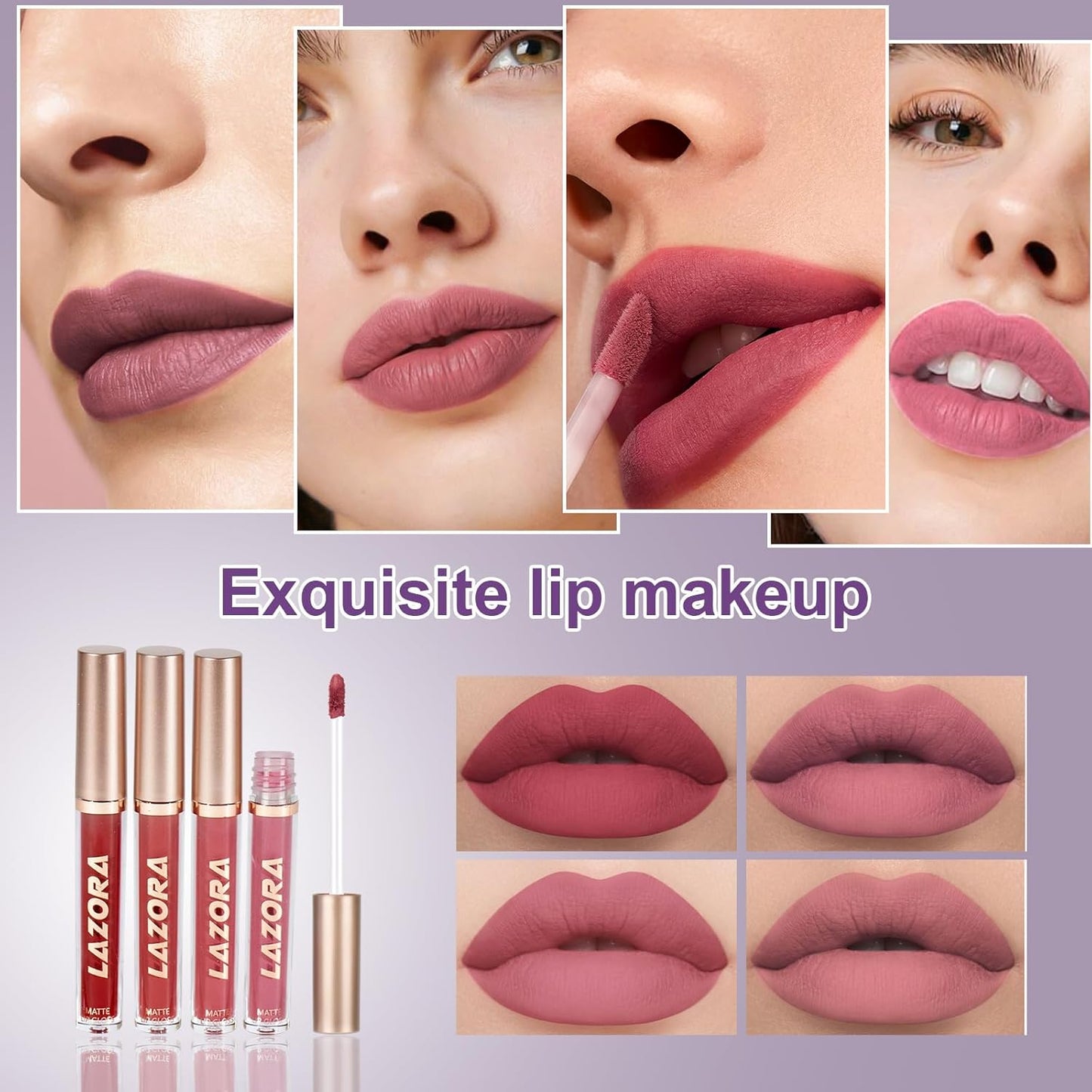 Women Full Kit Make up Kit Makeup Sets Women Includes Eyeshadow Palette Lip Gloss Liquid Lipstick Make up Sponge Brushes Eyebrow Concealer with Makeup Bag