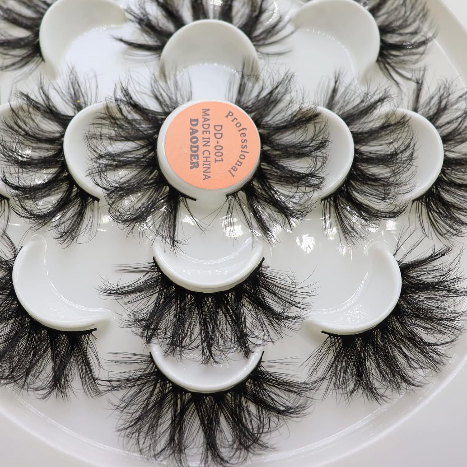 False Eyelashes 25Mm Lashes Wispy Long 8D Mink Lashes Dramatic Volume Fluffy Eye Lashes Pack for Women 7Pairs Soft Reusable Fake Eyelashes