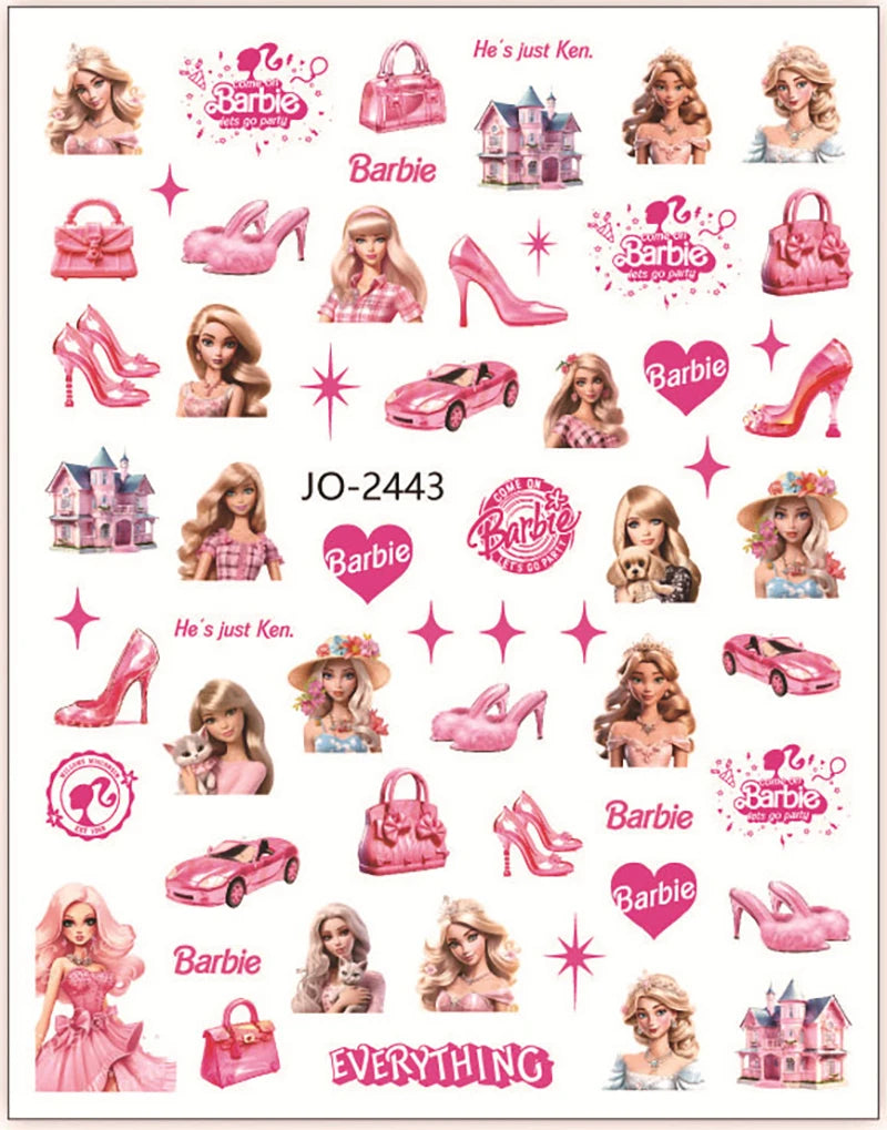 1PCS Big Eyes Girl 3D Adhesive Nail Art Sticker Pikachu Lilo and Stitch Cartoon Nail Sticker Nail Decal Nail Art Decoration