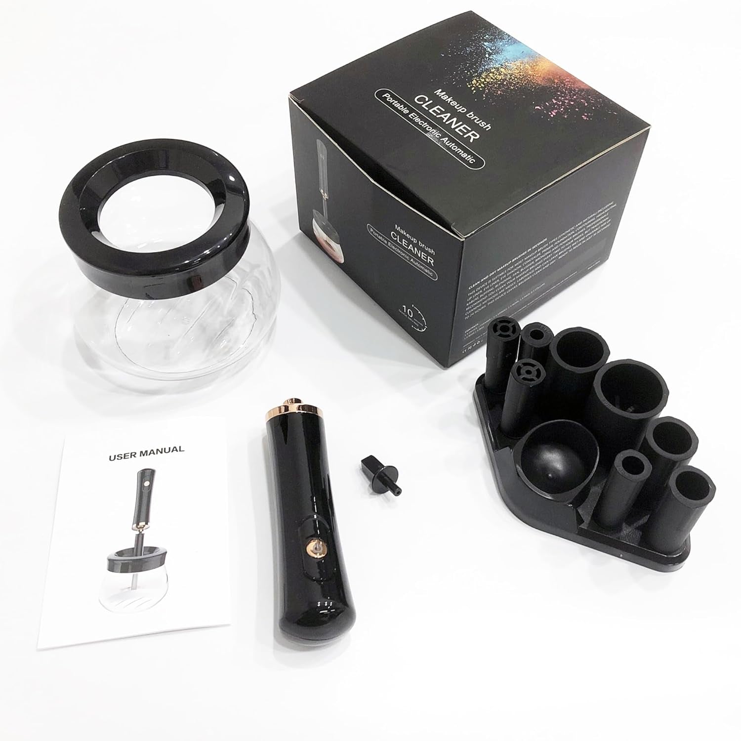 Makeup Brush Cleaner Dryer,  Super-Fast Electric Brush Cleaner Machine Automatic Brush Cleaner Spinner Makeup Brush Tools