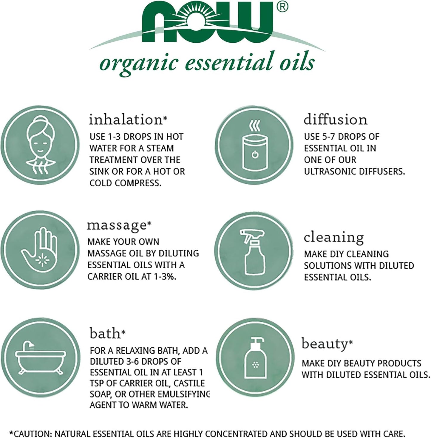 NOW Essential Oils, Organic Lemongrass Oil, Uplifting Aromatherapy Scent, Steam Distilled, 100% Pure, Vegan, Child Resistant Cap, 1-Ounce