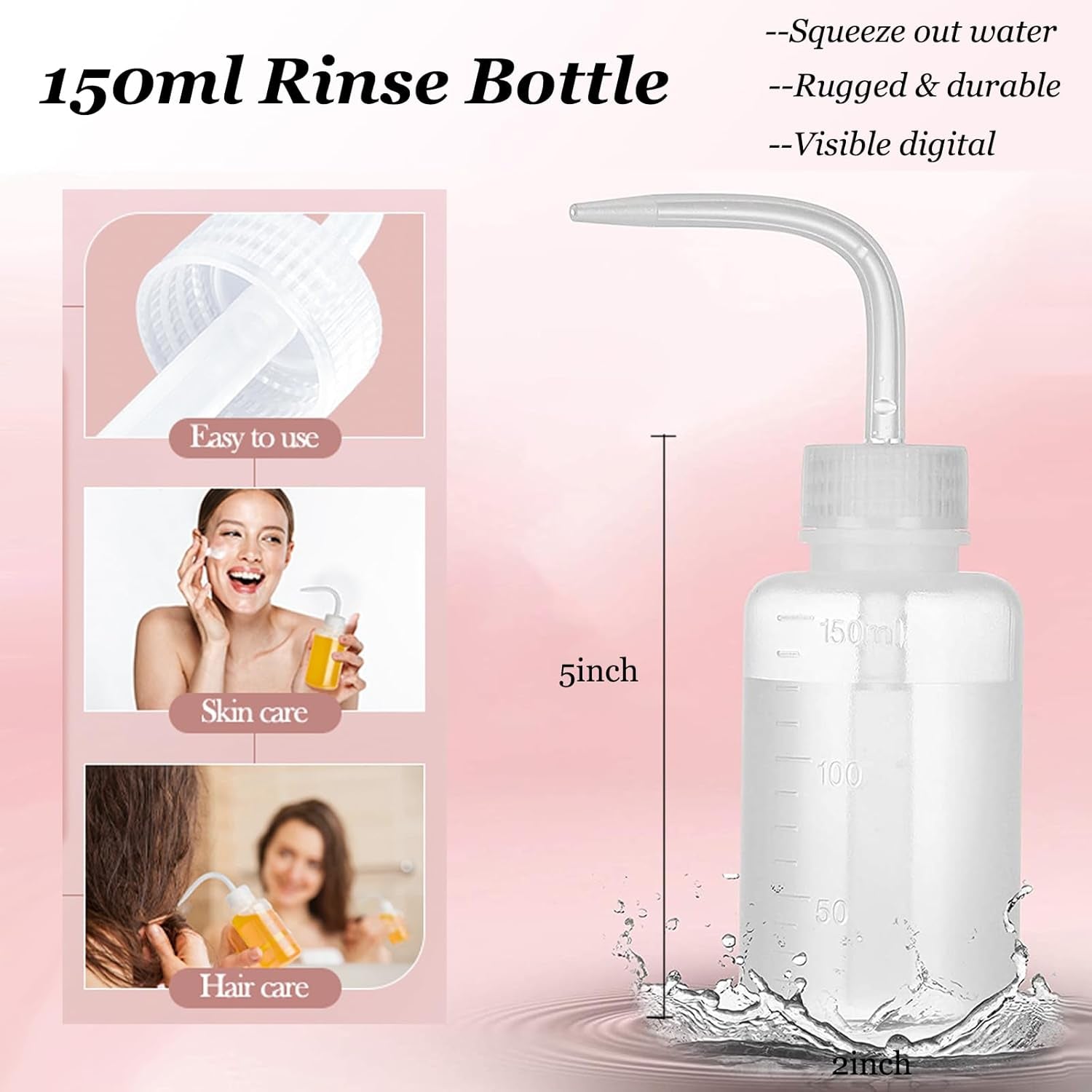 Lash Fan Dryer for Eyelash Extensions,50 Lash Brush 1Nose Blackhead Facial Cleaning Brush 1 Plastic Wash Bottle Spoolies for Eyelash Extensions(Pink)