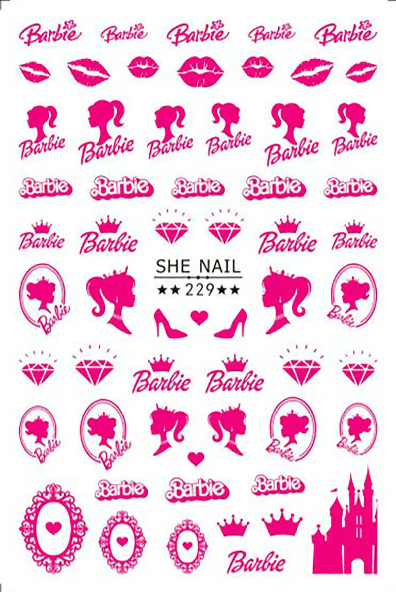 1PCS Big Eyes Girl 3D Adhesive Nail Art Sticker Pikachu Lilo and Stitch Cartoon Nail Sticker Nail Decal Nail Art Decoration