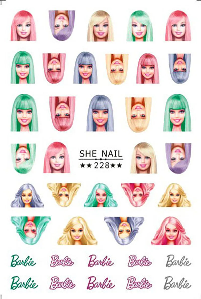 1PCS Big Eyes Girl 3D Adhesive Nail Art Sticker Pikachu Lilo and Stitch Cartoon Nail Sticker Nail Decal Nail Art Decoration