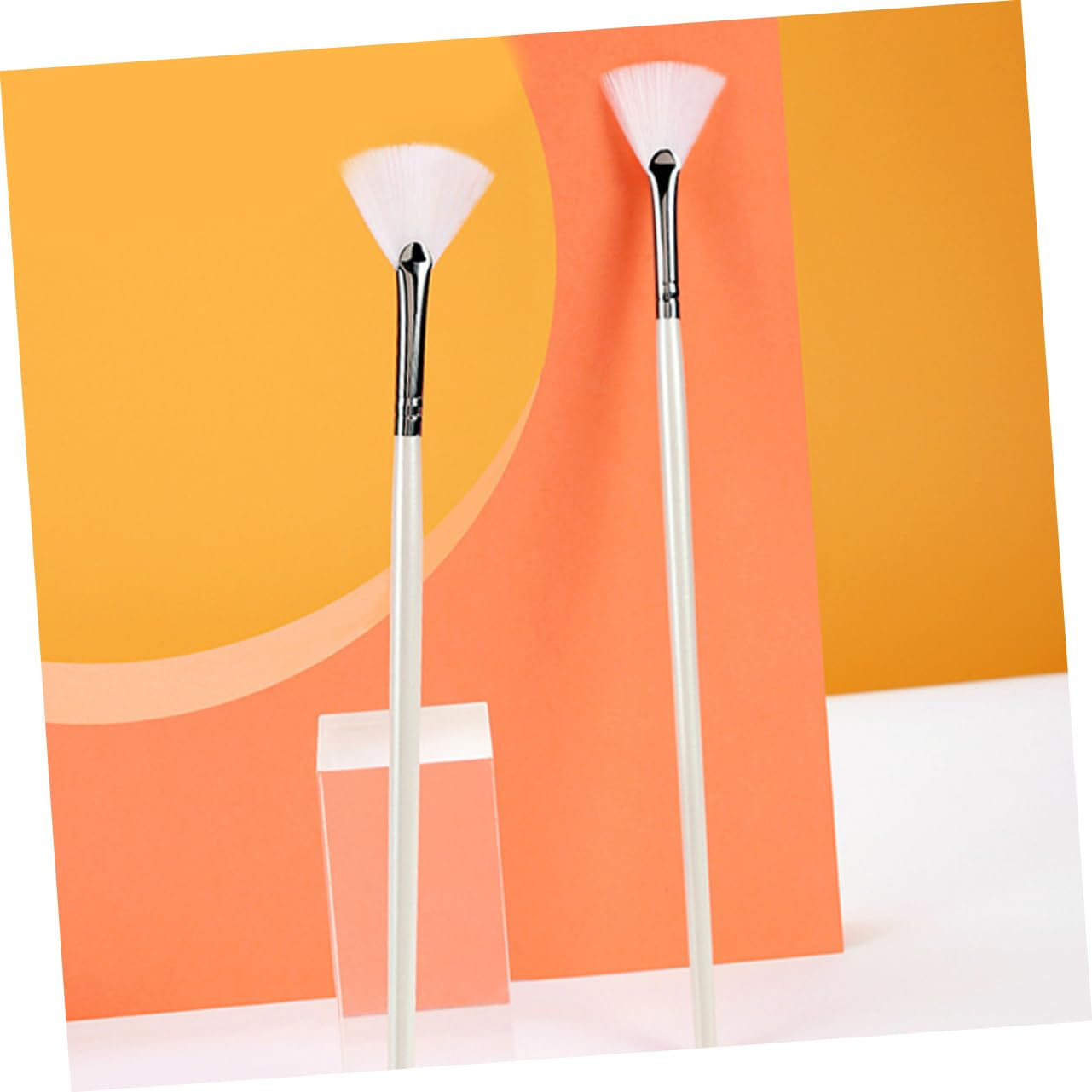 6Pcs Fan-Shaped Facial Mud Mask Applicators Ergonomic Skincare Brush for Even Application Soft Flexible Bristles for Comfortable Use for Masks and Cosmetics