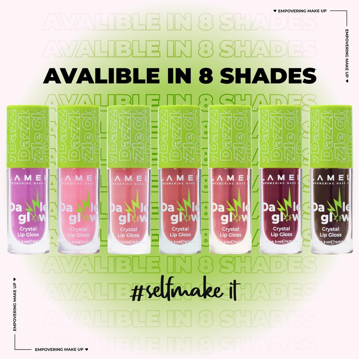 Dazzle Glow Crystal Clear Lip Gloss - Hydrating Lip Gloss - Non Sticky Lip Gloss - Colored Lip Gloss - Lip Gloss Color - Mini Lip Gloss - Moisturizing Lip Gloss - №404 You Can