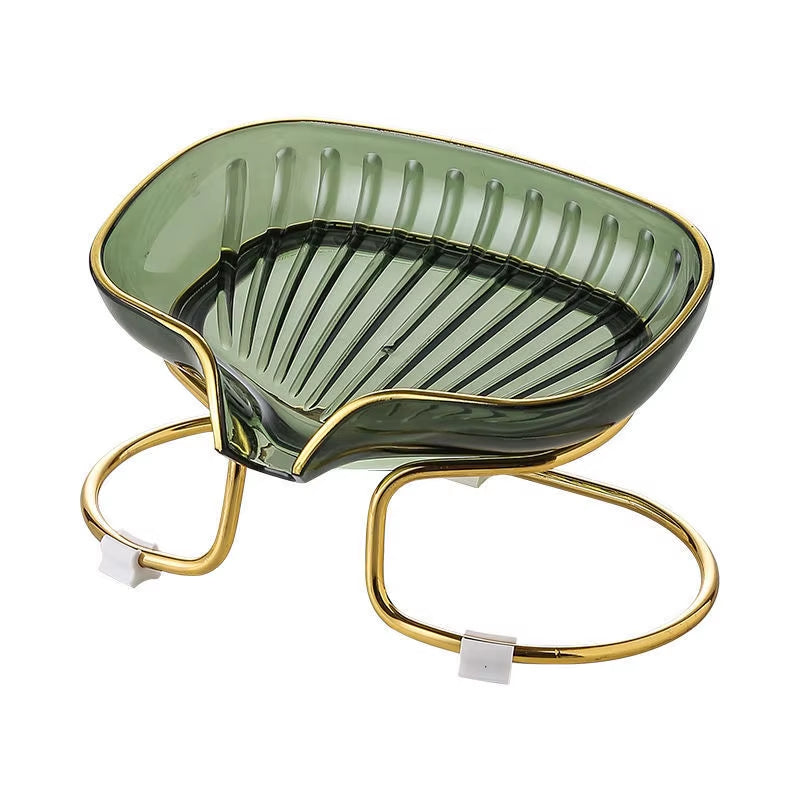 Bathroom Soap Dish Light Luxury Toilet Shower Soap Holder with Drain Water Soap Storage Case Tray Container Bathroom Gadgets