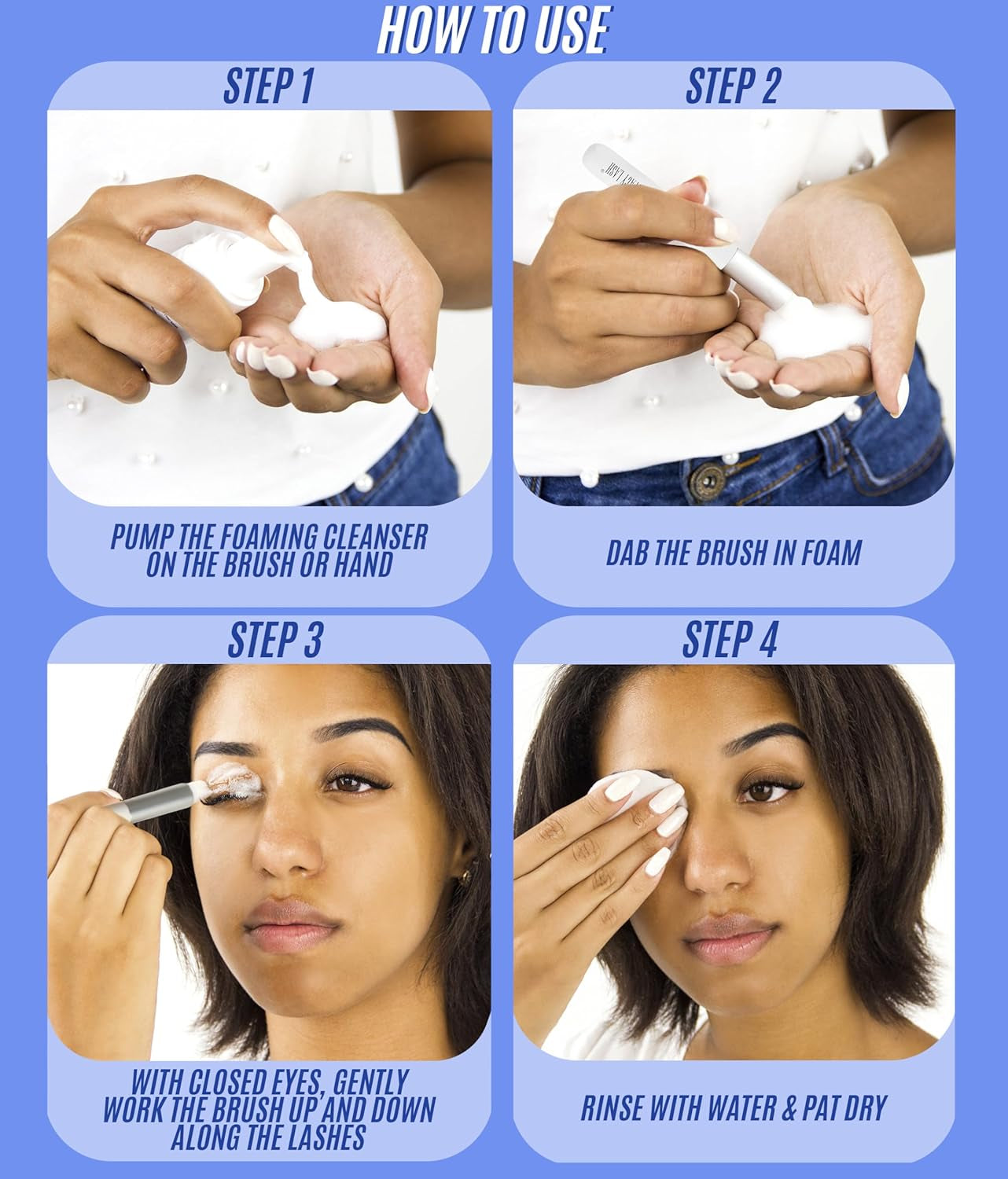 Lash Shampoo 100Ml+ Eyelash Growth Serum Cleaning Kit of Eye Makeup Remover (Cleanser) + Brush & Eyelash Serum for Eyelash Growth and Thickness