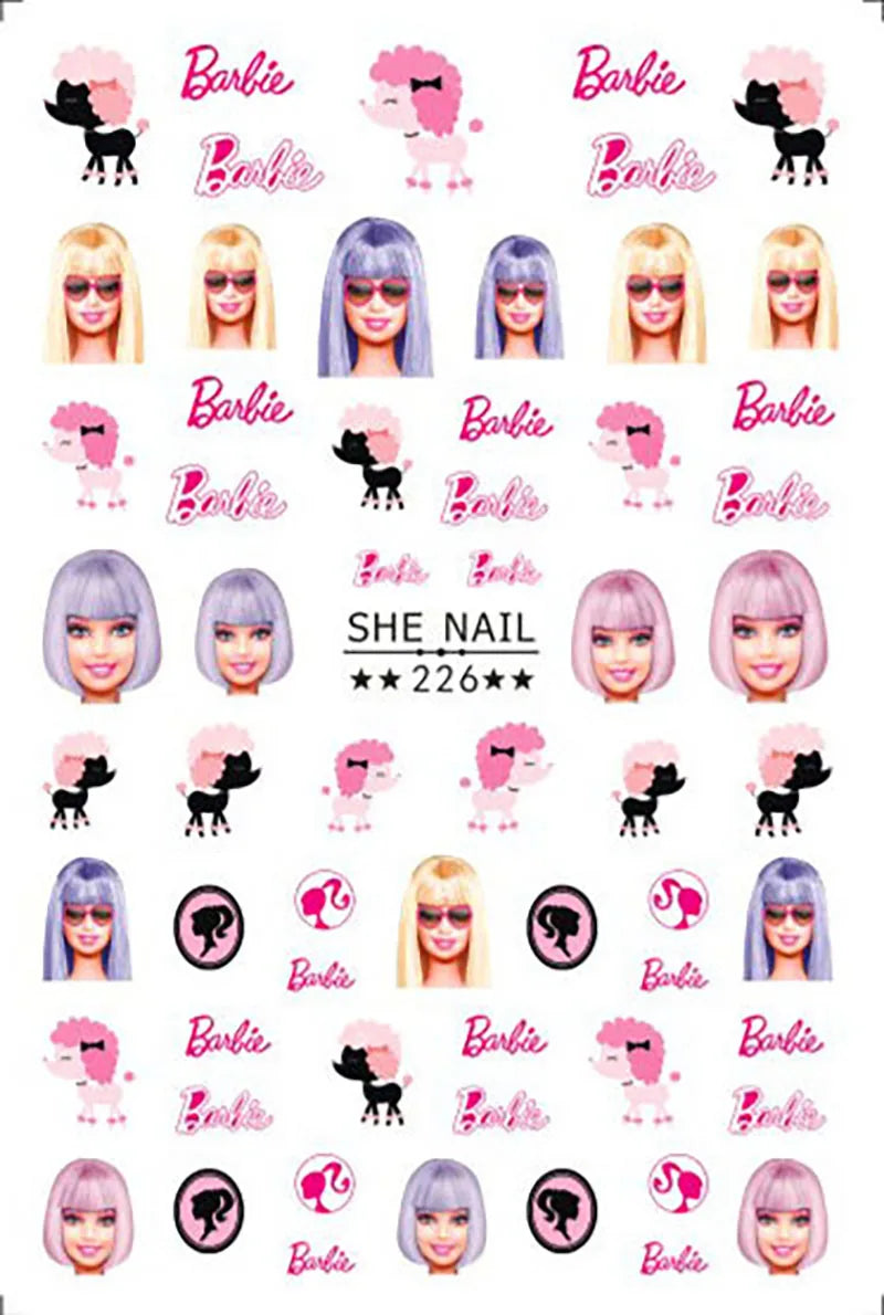 1PCS Big Eyes Girl 3D Adhesive Nail Art Sticker Pikachu Lilo and Stitch Cartoon Nail Sticker Nail Decal Nail Art Decoration