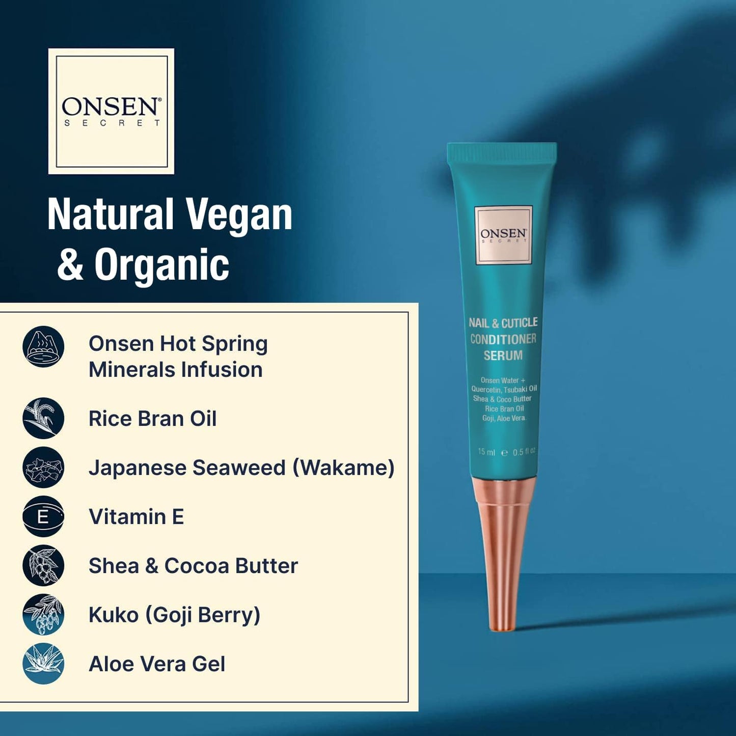 Secret Nail Care Kit - Japanese Nail Buffer and Shine Kit - Strengthening & Shining - Spa-Quality Manicure - Organic Ingredients - Long-Lasting Shine - Easy & Safe - W/Cuticle Care Serum - 1Pk