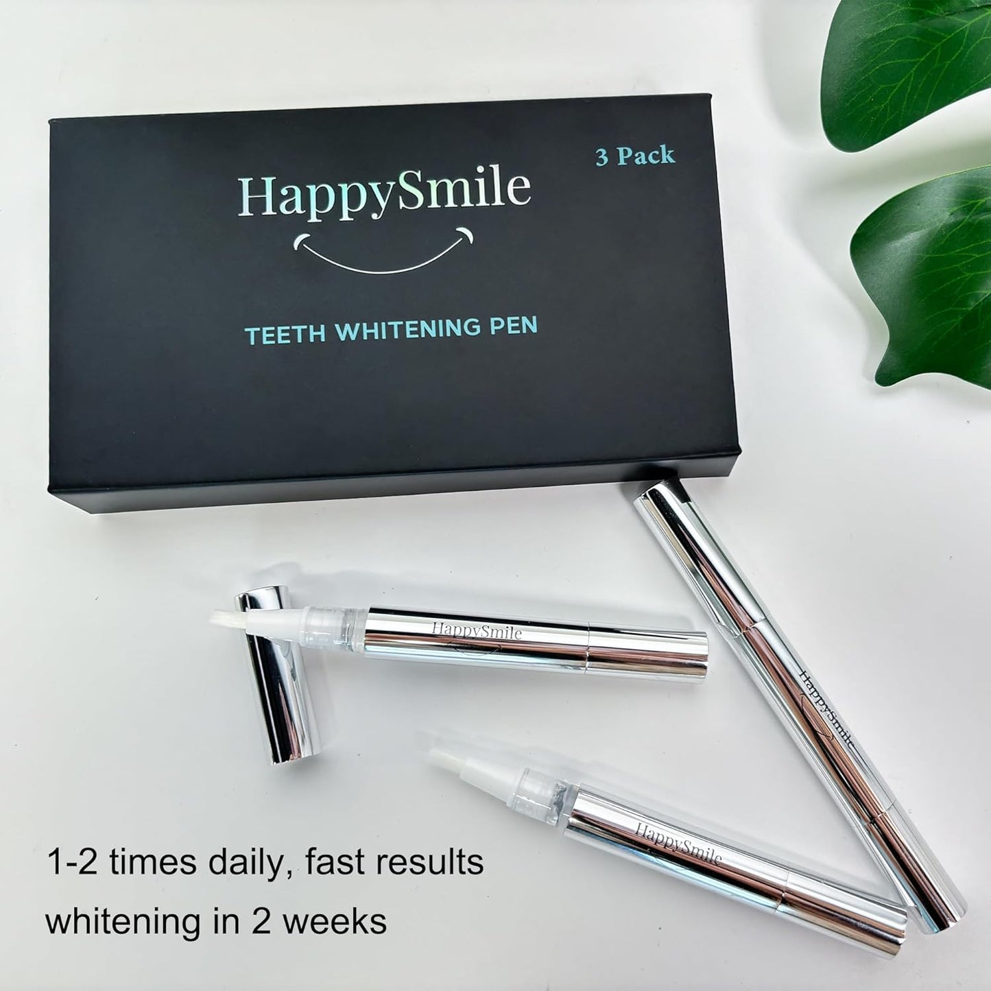Premium Teeth Whitening Pen Set of 3 - Achieve a Brighter Smile, Easier than Strips or Other Whitening Kits - Professional Results, Gentle on Sensitive Teeth
