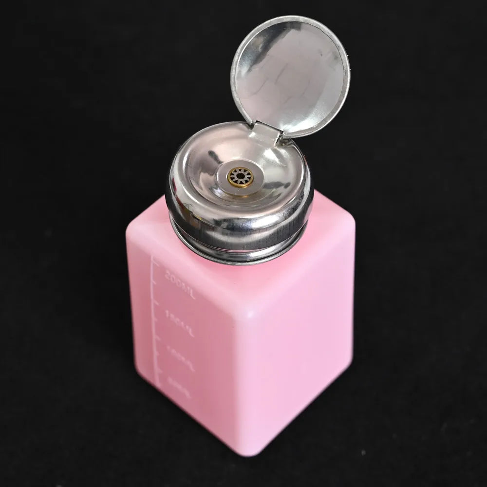 230Ml Nail Art Press Bottle Nail Refillable Bottles Empty Press Pump Dispenser Nail Polish Remover Cleaner Makeup Bottle Tools (