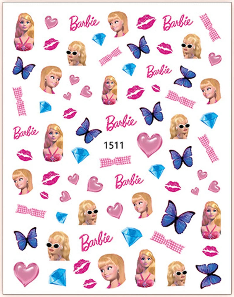 1PCS Big Eyes Girl 3D Adhesive Nail Art Sticker Pikachu Lilo and Stitch Cartoon Nail Sticker Nail Decal Nail Art Decoration