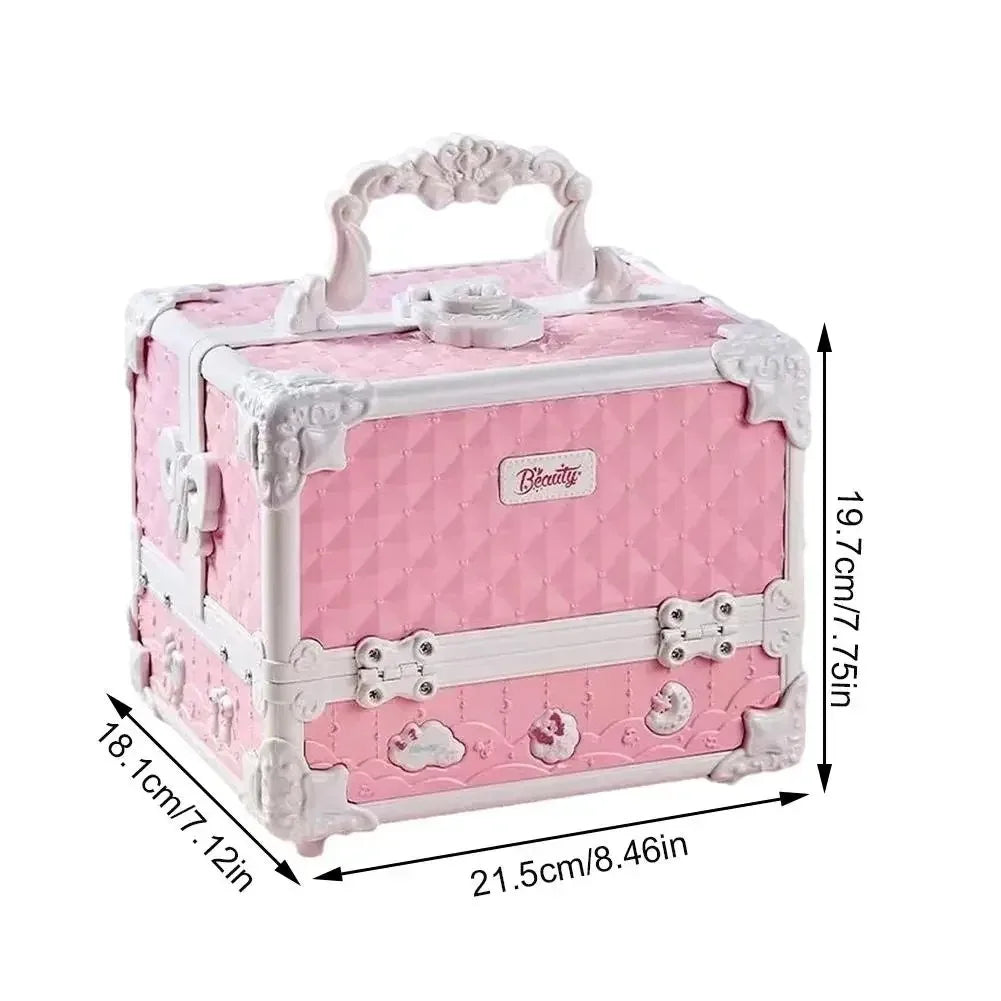 Kids Beauty Toy Makeup Kit Washable Pretend Play Princess Cosmetic Set Toys for Toddler Little Girl Dress up Non-Toxic Safe Gift