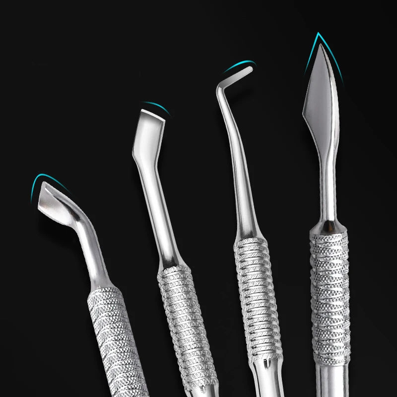 Hook Type Cuticle Pusher Nail Polish Remover Gel Nail Polish Peeler Scraper Dead Skin Clean Manicure Nail Art Tools