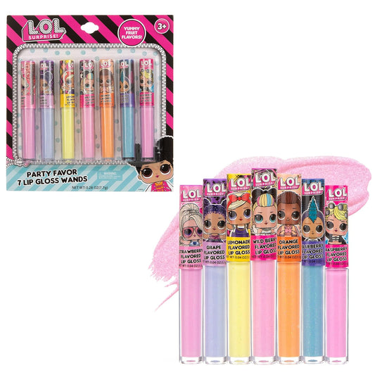 L.O.L Surprise 7-Pack Lip Gloss for Girls, Lol Lip Gloss