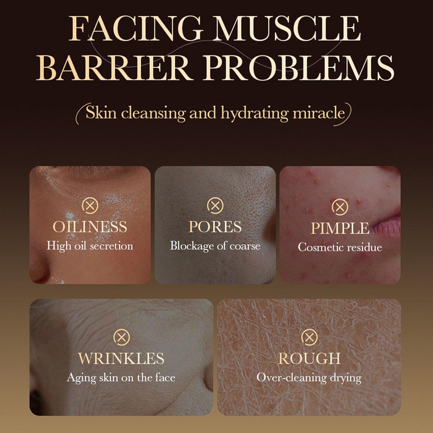 Retinol Skin Care Set - anti Aging Face Kit for Women - Reduce Wrickle Fine Line, Tightening Skin , Skin Care Sets & Kits, Brown