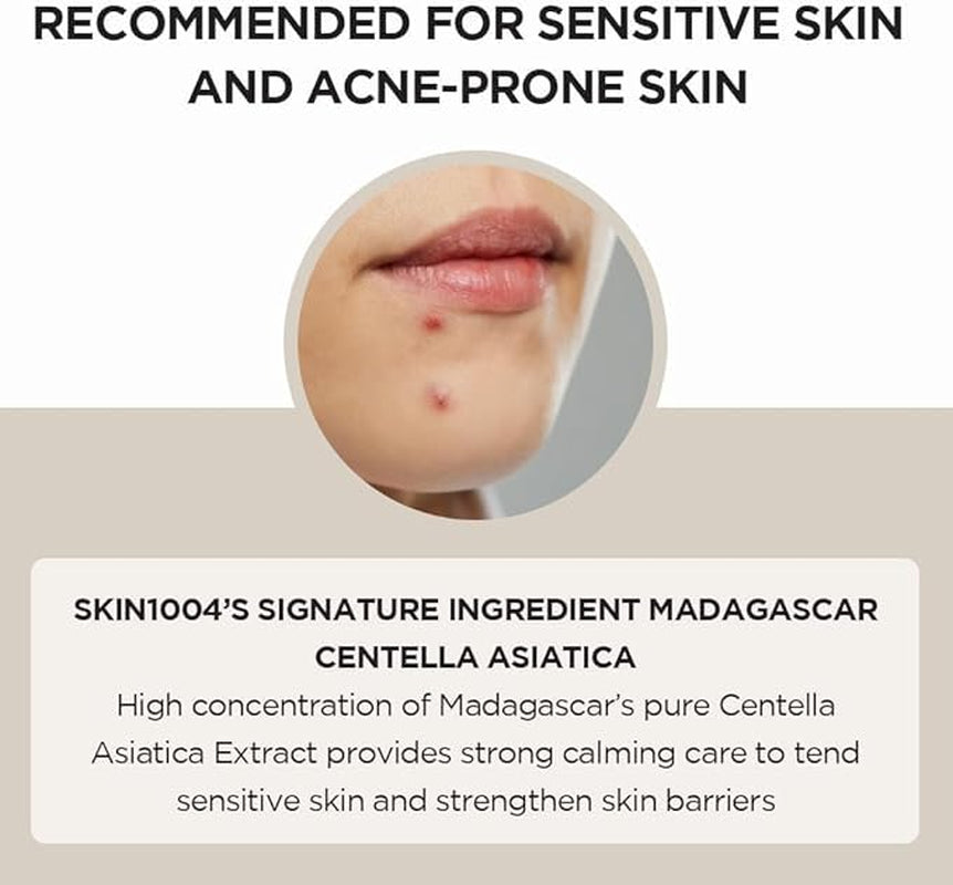 Madagascar Centella Asiatica Ampoule Facial Serum 1.85 Fl.Oz, 55Ml, Soothes Acne Prone and Sensitive Skin
