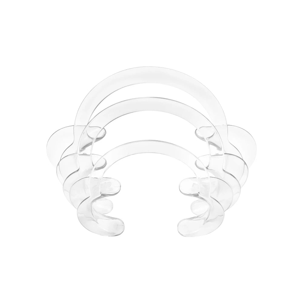 C-Shape Cheek Retractor Transparent Plastic Mouth Opener Lip Cheek Retractor Large/Medium/Small Dentist Spreader Orthodontic