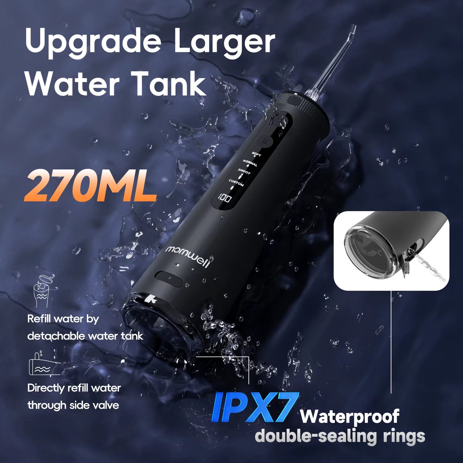 F32 Oral Irrigator Dental Teeth Whitening Home Appliance Sonic Water Flosser 260ML Tank Teeth Cleaner Dental Water Jet