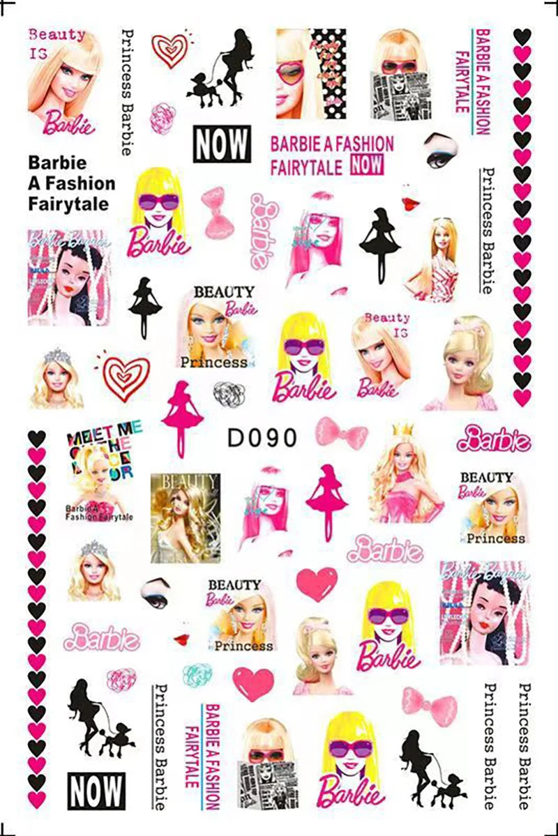 1PCS Big Eyes Girl 3D Adhesive Nail Art Sticker Pikachu Lilo and Stitch Cartoon Nail Sticker Nail Decal Nail Art Decoration