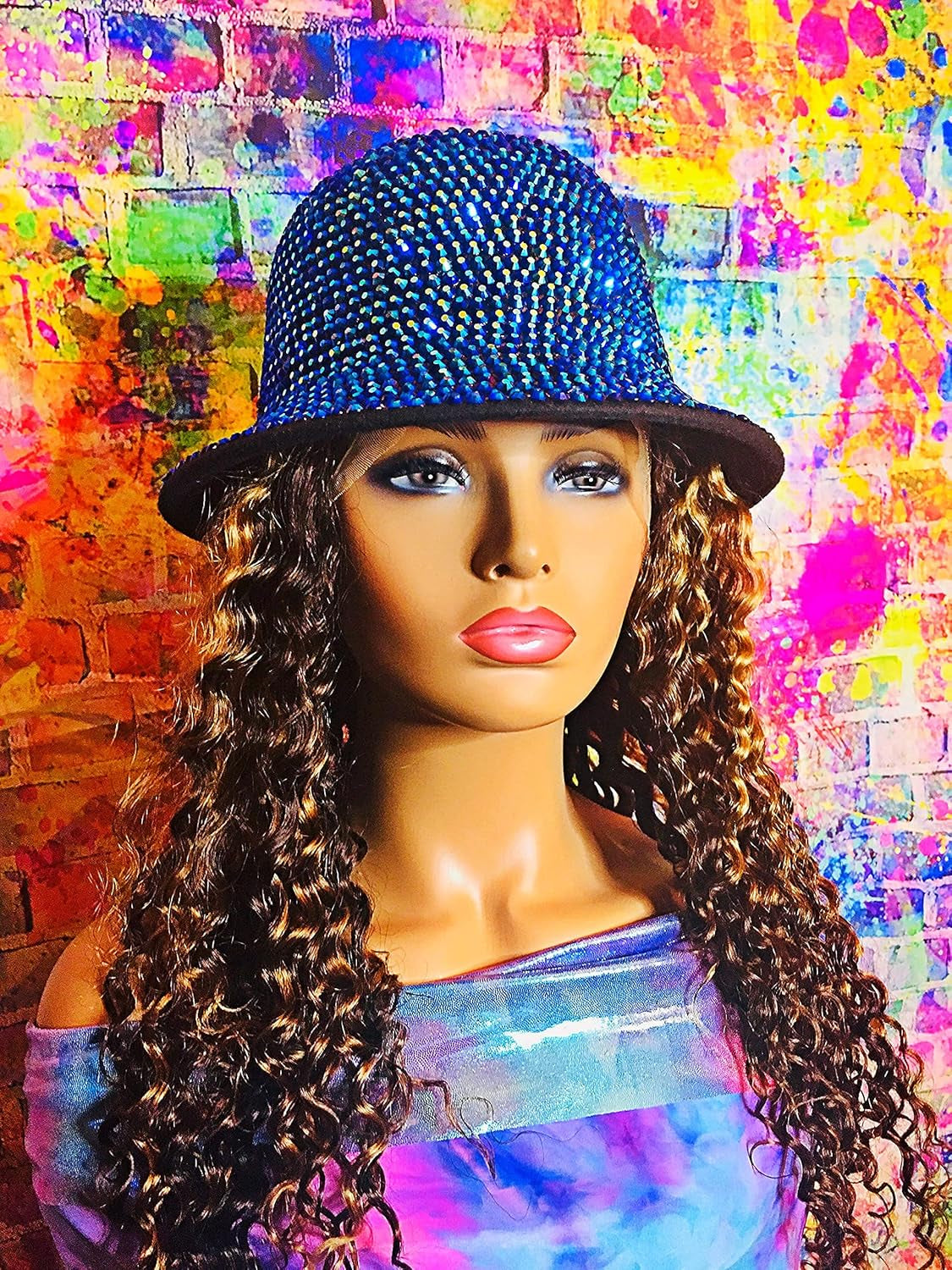 Human Hair Wig 13X4 Transparent Lace Wig Highlight Color Deep Wave 22Inches 180% Density