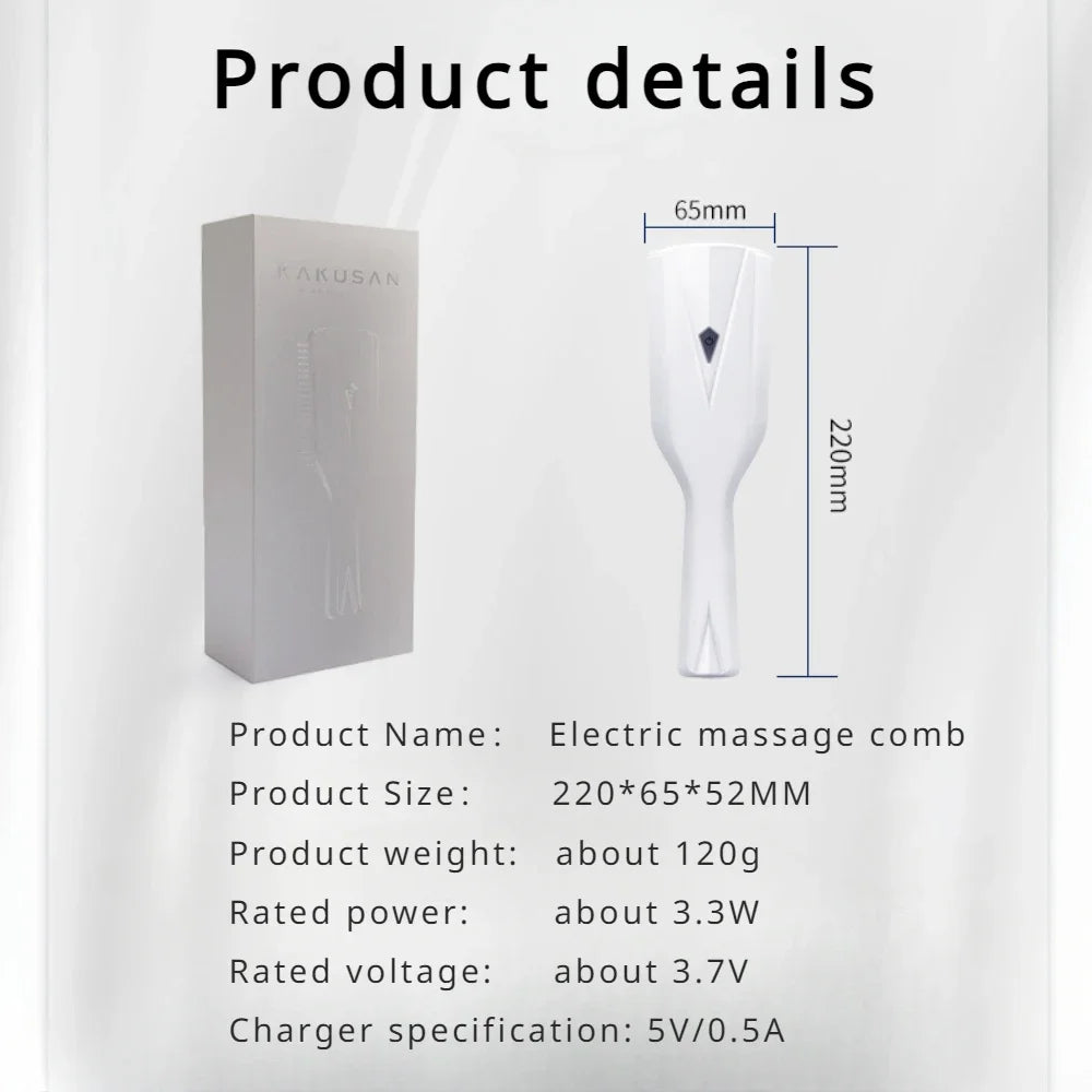 Led Mask Red and Blue Light Massage Therapy Devices Hair Growth Comb Led Infrared Lamp Electric Massage Comb Relax Head Massage