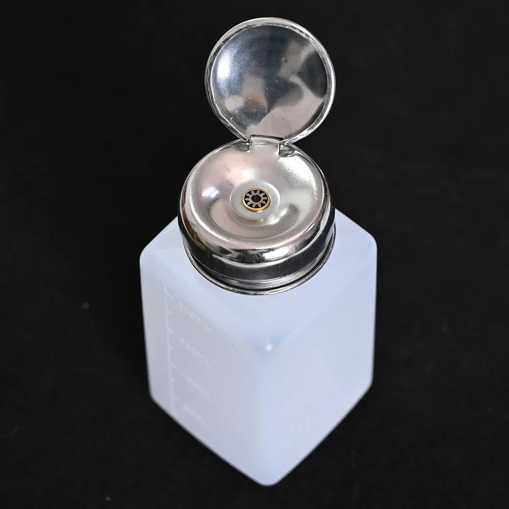 230Ml Nail Art Press Bottle Nail Refillable Bottles Empty Press Pump Dispenser Nail Polish Remover Cleaner Makeup Bottle Tools (