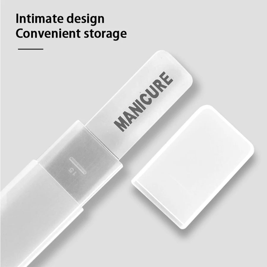 Nano Glass Nail File Transparent Crystal Nail Polish Rubbing Strip Polishing and Shining Nail Enhancement Tool