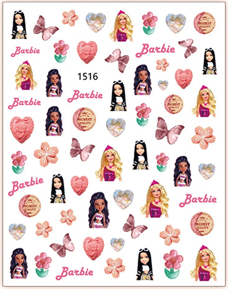 1PCS Big Eyes Girl 3D Adhesive Nail Art Sticker Pikachu Lilo and Stitch Cartoon Nail Sticker Nail Decal Nail Art Decoration