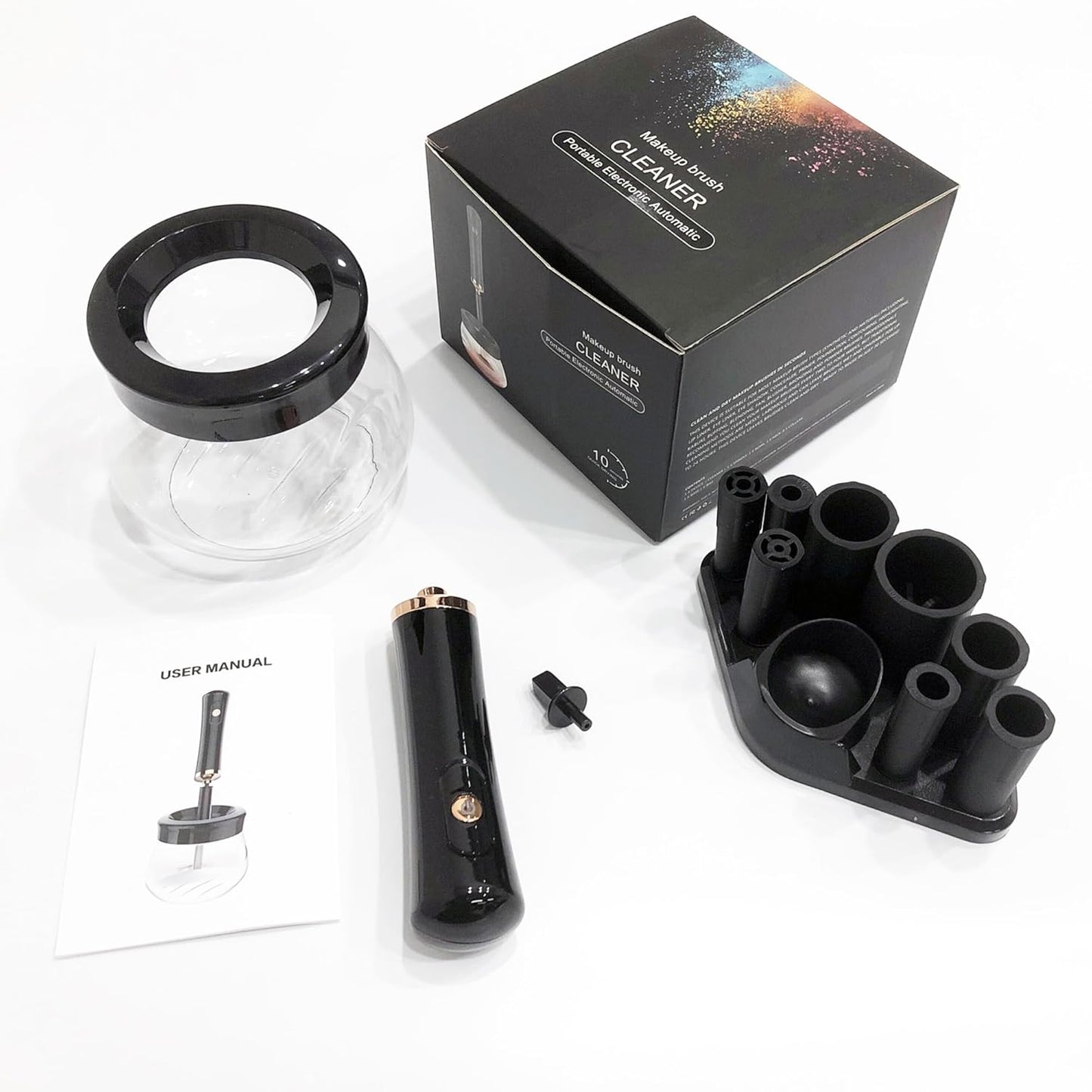 Makeup Brush Cleaner Dryer,  Super-Fast Electric Brush Cleaner Machine Automatic Brush Cleaner Spinner Makeup Brush Tools