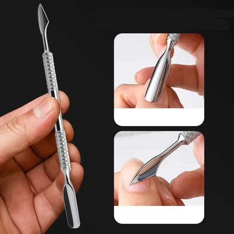 Hook Type Cuticle Pusher Nail Polish Remover Gel Nail Polish Peeler Scraper Dead Skin Clean Manicure Nail Art Tools