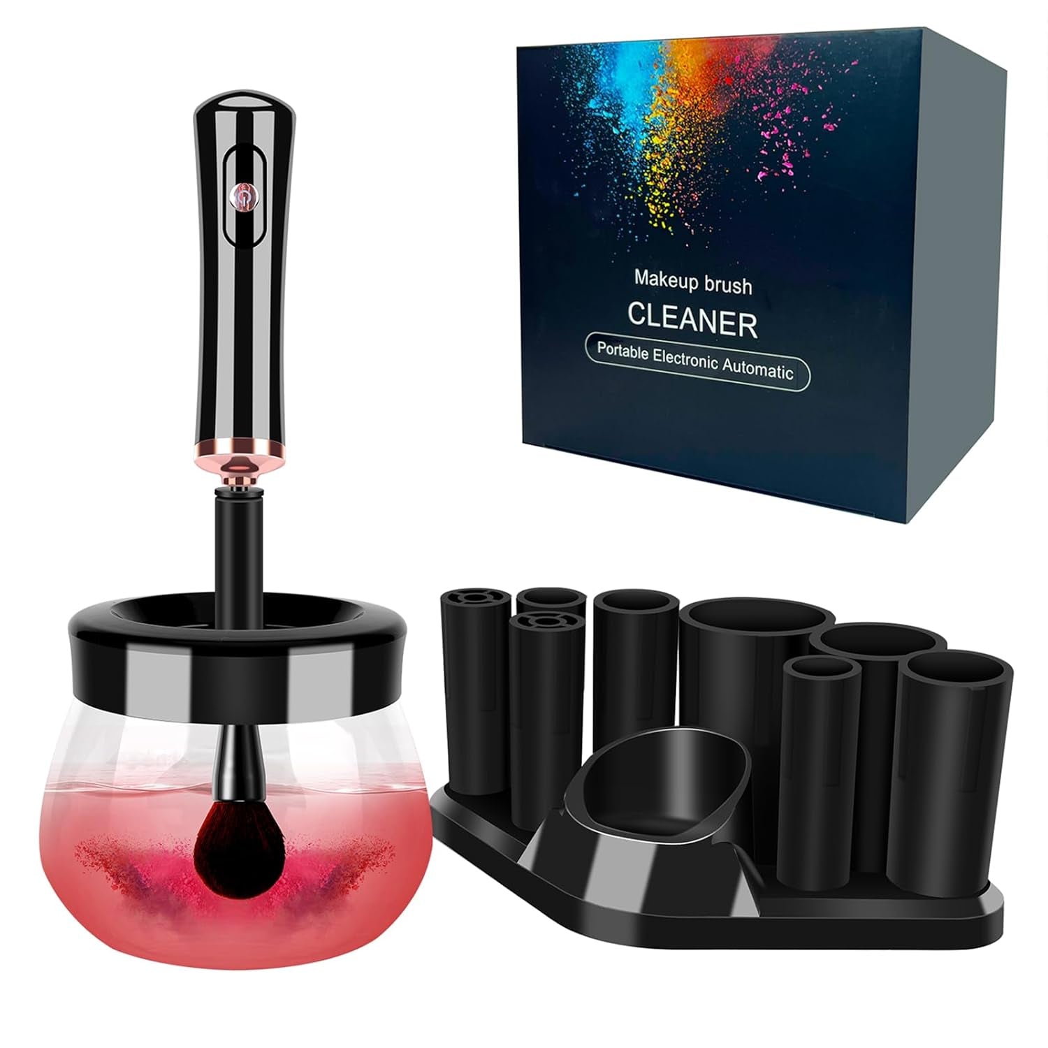 Makeup Brush Cleaner Dryer,  Super-Fast Electric Brush Cleaner Machine Automatic Brush Cleaner Spinner Makeup Brush Tools