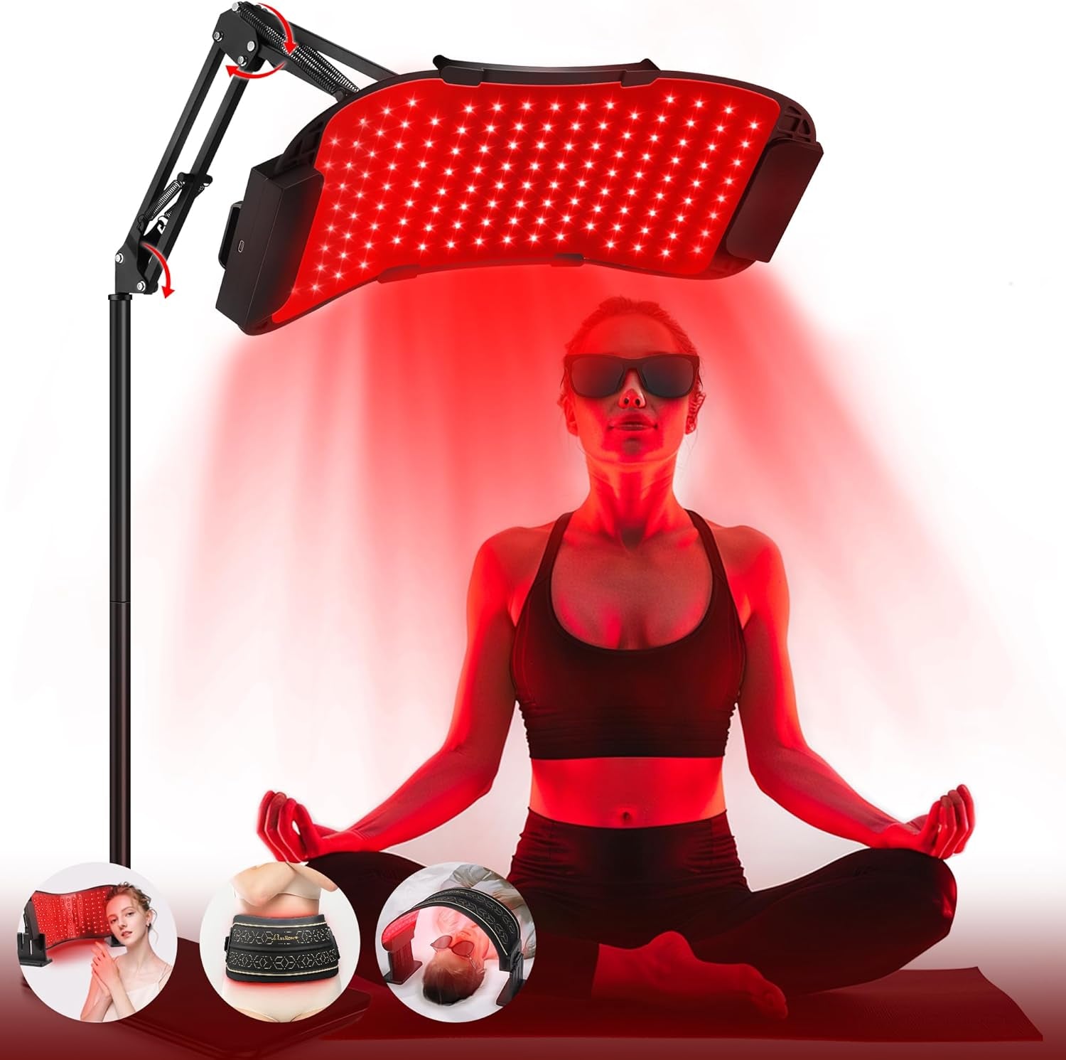 Multifunction Red Light Therapy for Body and Face, 850Nm Near-Infrared Light Therapy LED Mask Facial Body Beauty Equipment for Skin Care at Home, without Stand