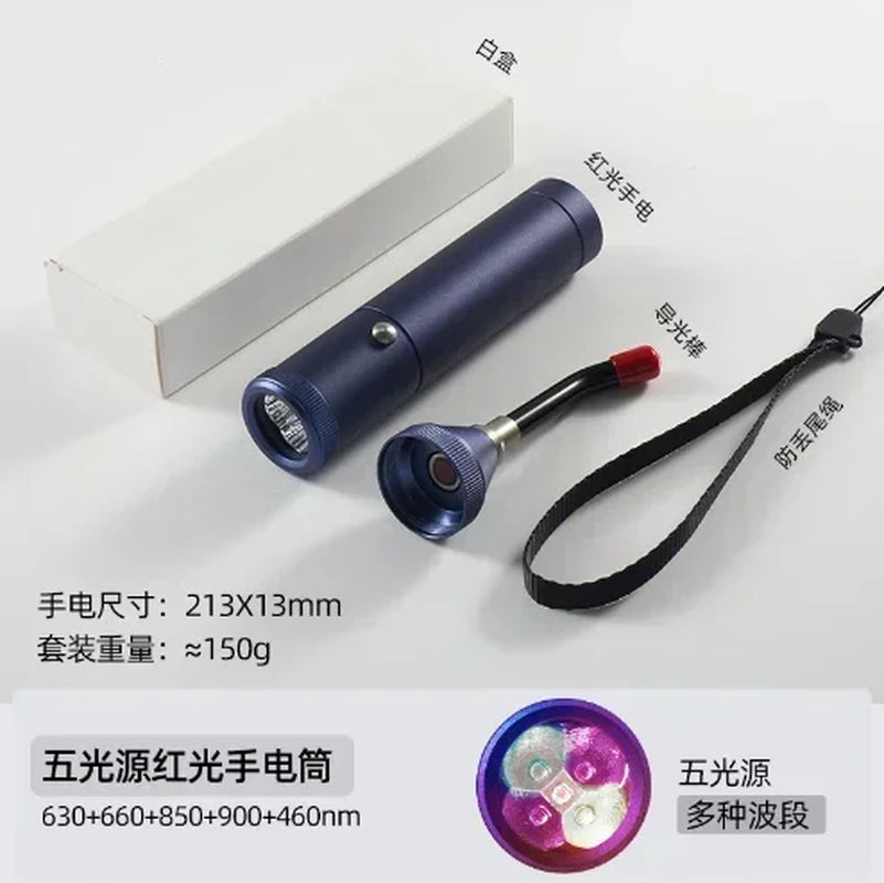 Profession Red Blue Light LED Physiotherapy Flashlight Canker Sore Treat Devices Light Therapy Devices Lip Nose Ears Body Muscle