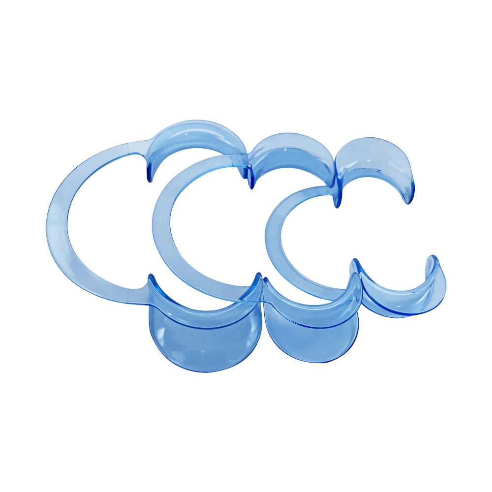 C-Shape Cheek Retractor Transparent Plastic Mouth Opener Lip Cheek Retractor Large/Medium/Small Dentist Spreader Orthodontic