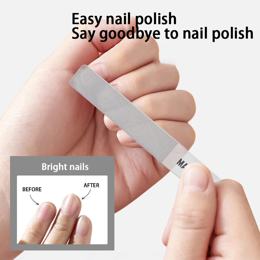 Nano Glass Nail File Transparent Crystal Nail Polish Rubbing Strip Polishing and Shining Nail Enhancement Tool