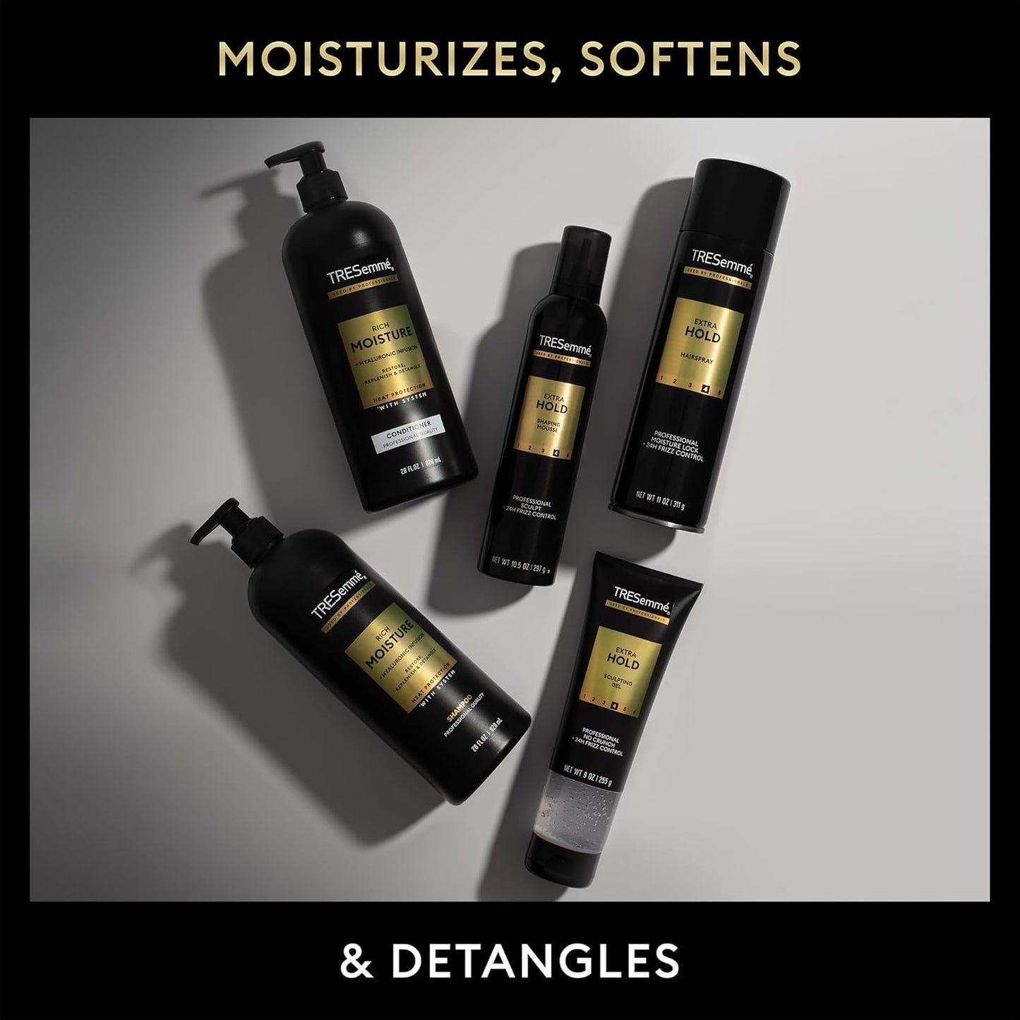 Tresemmé Extra Hold Hairspray, Non-Aerosol 3-Pack, 24H Hold & Frizz Control + Keratin Repair Hair Mask