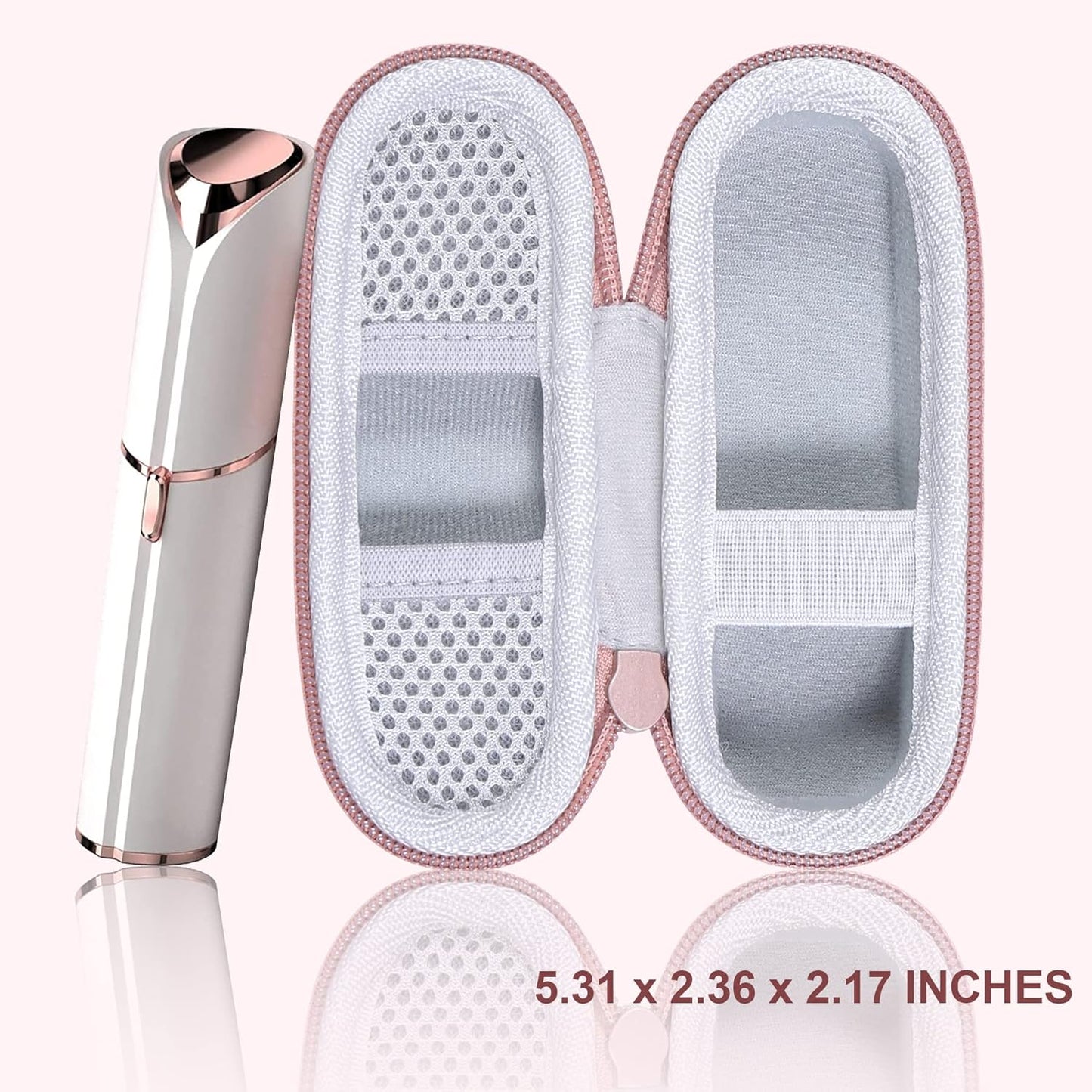 Hard Case and Replacement Head Compatible with Finishing Touch Flawless Facial Hair Remover Electric Face Razor for Women (White Case + Replacement Head)