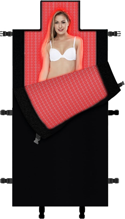 2025 New Dual Wavelength LED Beads 660Nm&850Nm Red Light Therapy Mat Full Body Used to Relieve Pain 73''X 33''