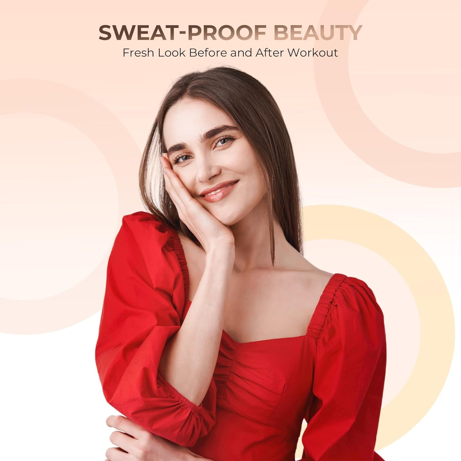 5Pc KIT W/Face BRUSH (PINK BISQUE) Mineral Makeup Set Full Size Powder Bare Skin Matte Foundation